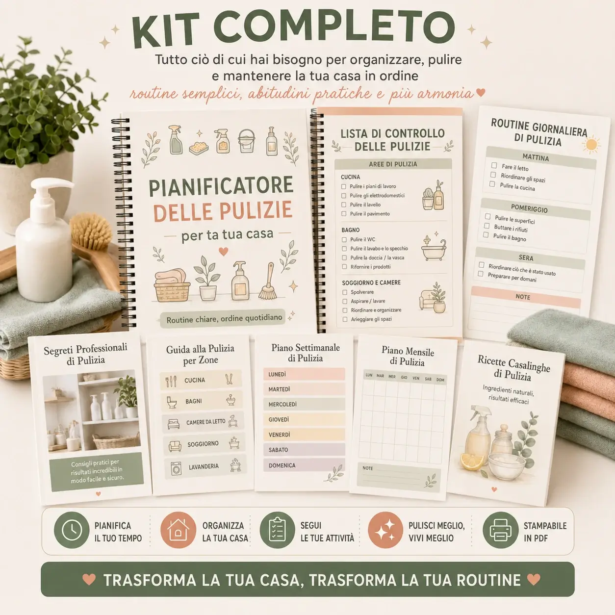 Kit Completo - Pianificatore delle Pulizie + Bonus